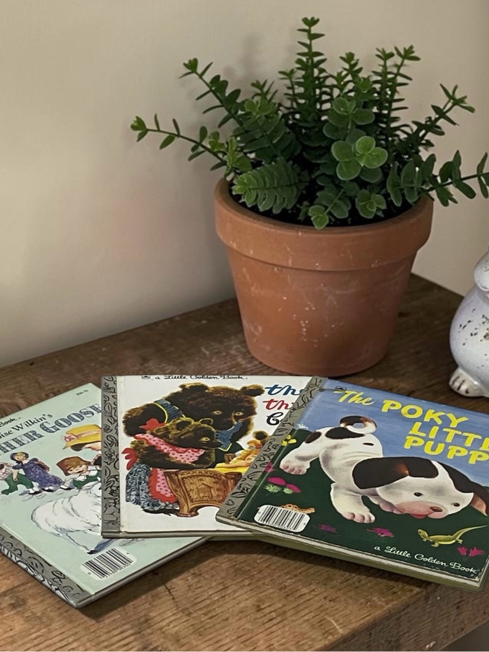 Vintage 70s Little Golden Books Lot of 3 | Poky Puppy, Mother Goose, Three Bears